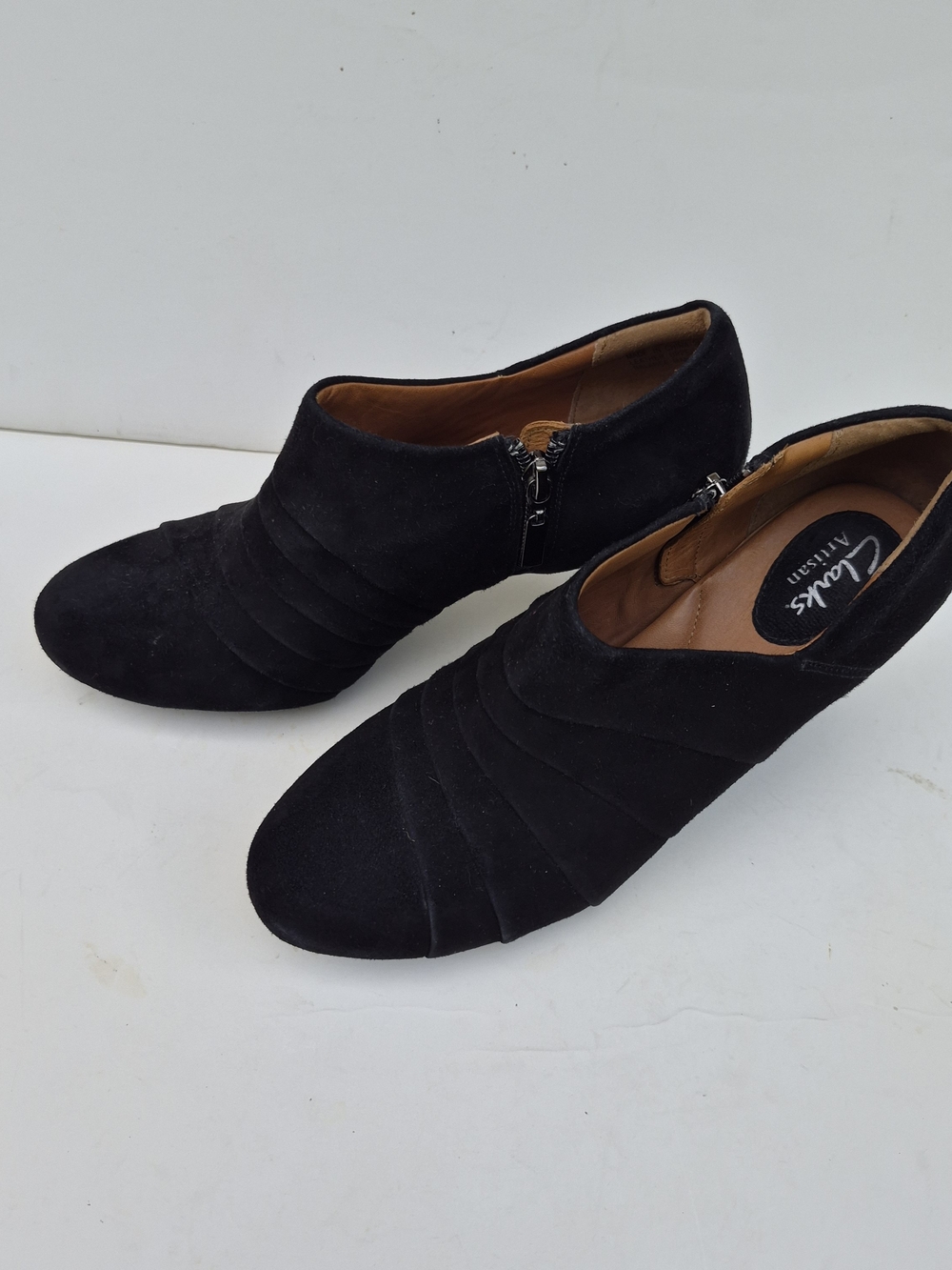 NEW Clarks Artisan Black Suede Ankle Bootie